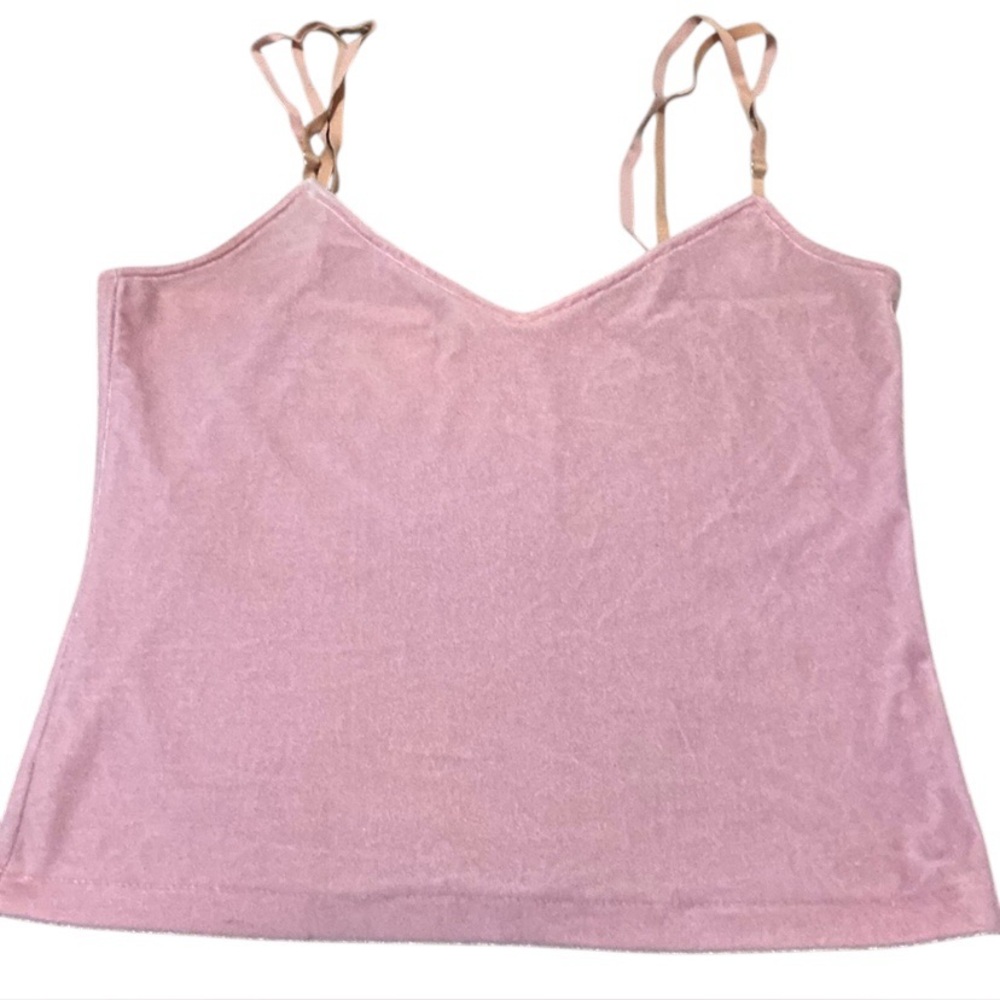 Pajamagram Velour Pajama Cami Pink Medium